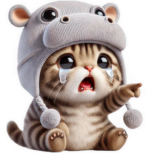 🫵 Стикер «Котик бегемотик» для Telegram