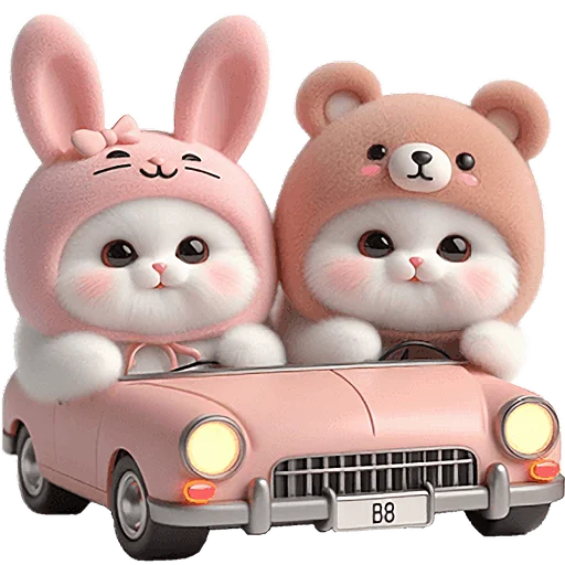 🚗 Стикер «Мяу любовь» для Telegram