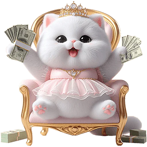 🤑 Стикер «Мяу принцессы» для Telegram