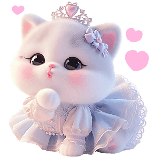 😘 Стикер «Мяу принцессы» для Telegram
