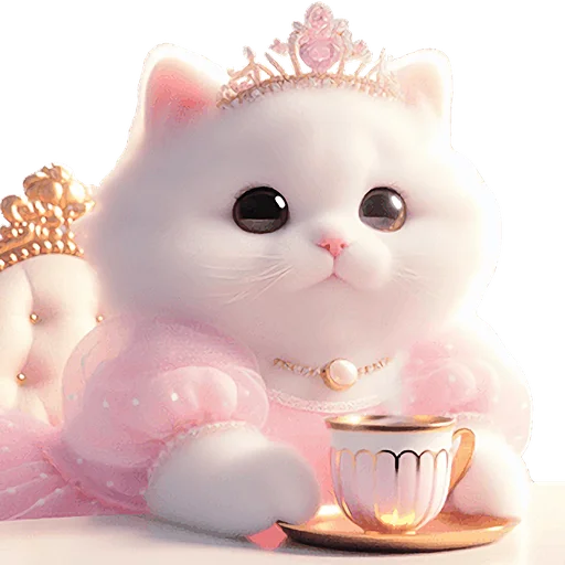 ☕️ Стикер «Мяу принцессы» для Telegram