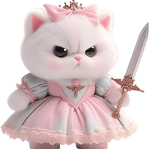 🗡 Стикер «Мяу принцессы» для Telegram