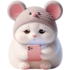 😞 Эмодзи «Meow Rat so cute» для Telegram