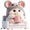 🍿 Эмодзи «Meow Rat so cute» для Telegram
