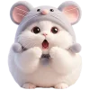 😮 Эмодзи «Meow Rat so cute» для Telegram