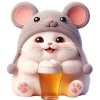 🍺 Эмодзи «Meow Rat so cute» для Telegram