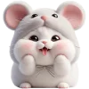 😛 Эмодзи «Meow Rat so cute» для Telegram