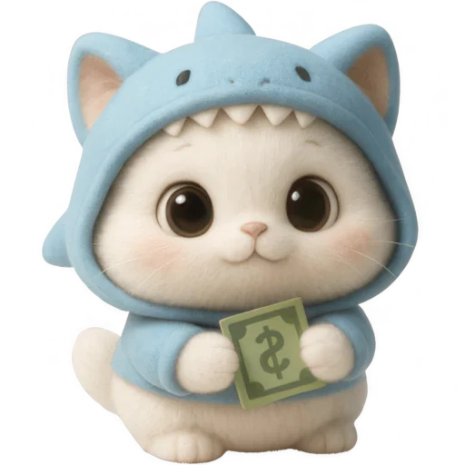 💸 Стикер «Пушистый Акуленок» для Telegram