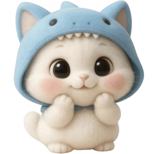 🤗 Стикер «Пушистый Акуленок» для Telegram