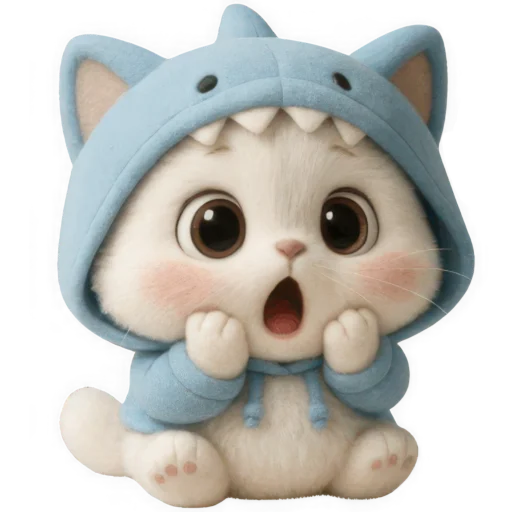 😱 Стикер «Пушистый Акуленок» для Telegram