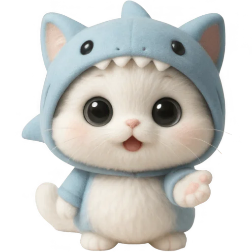 🥹 Стикер «Пушистый Акуленок» для Telegram