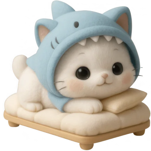 🫠 Стикер «Пушистый Акуленок» для Telegram