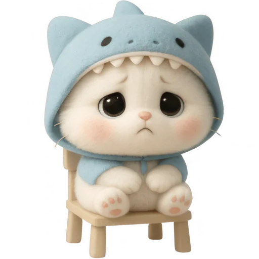 🥺 Стикер «Пушистый Акуленок» для Telegram