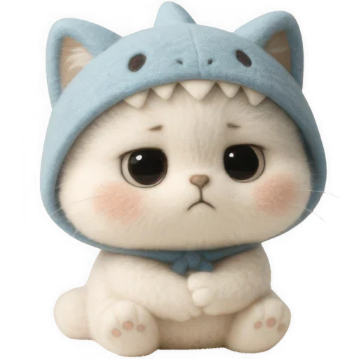 🥺 Стикер «Пушистый Акуленок» для Telegram