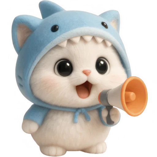 📢 Стикер «Пушистый Акуленок» для Telegram
