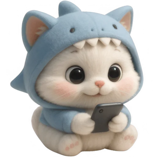 📱 Стикер «Пушистый Акуленок» для Telegram
