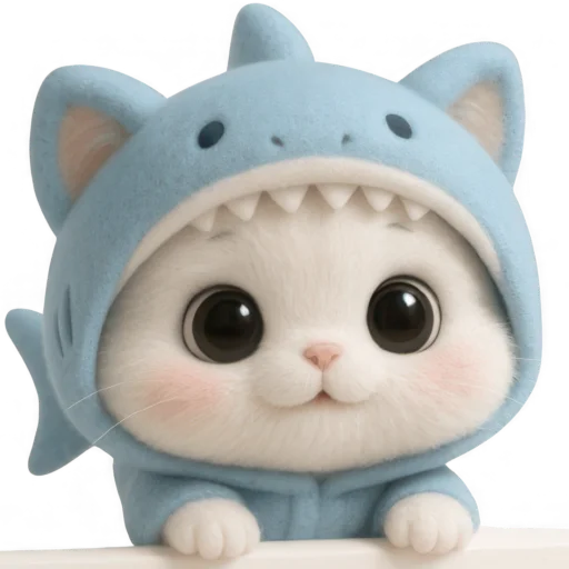 🥹 Стикер «Пушистый Акуленок» для Telegram