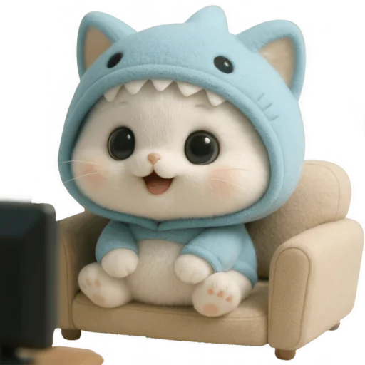 📺 Стикер «Пушистый Акуленок» для Telegram