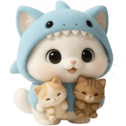 👶 Стикер «Пушистый Акуленок» для Telegram