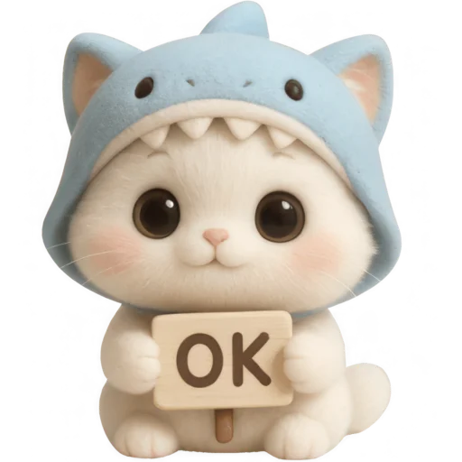 👌 Стикер «Пушистый Акуленок» для Telegram