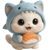 🍣 Эмодзи «Пушистый Акуленок» для Telegram