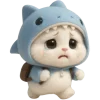 😭 Эмодзи «Пушистый Акуленок» для Telegram