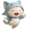 👻 Эмодзи «Пушистый Акуленок» для Telegram