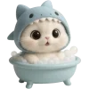 🛁 Эмодзи «Пушистый Акуленок» для Telegram