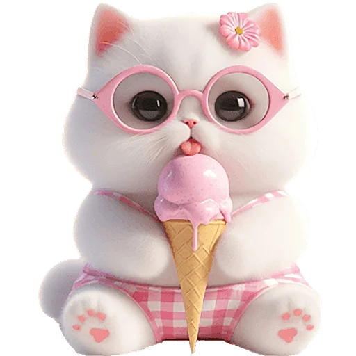 🍧 Стикер «Летние мяу» для Telegram