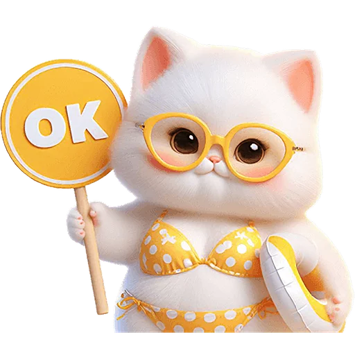 👌 Стикер «Летние мяу» для Telegram