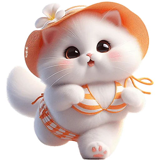 🏃‍♀ Стикер «Летние мяу» для Telegram