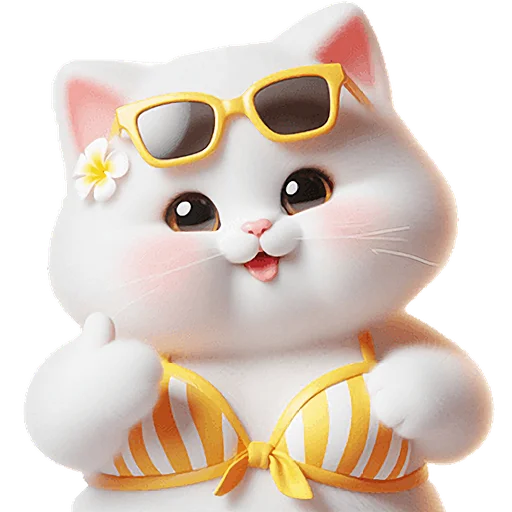👍 Стикер «Летние мяу» для Telegram