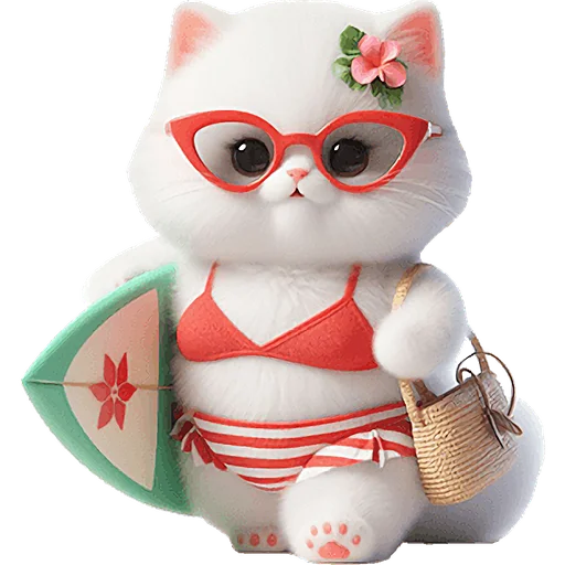😎 Стикер «Летние мяу» для Telegram