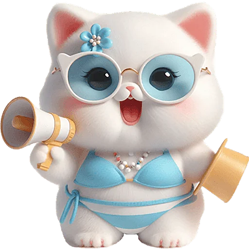 📢 Стикер «Летние мяу» для Telegram