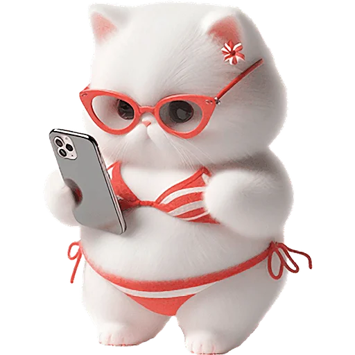 📱 Стикер «Летние мяу» для Telegram
