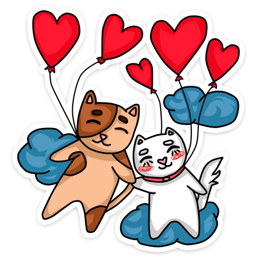 💕 Стикер «Котики» для Telegram