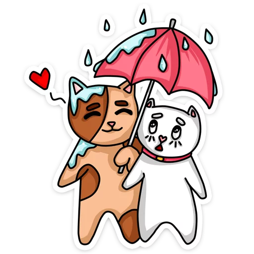 ☔ Стикер «Котики» для Telegram