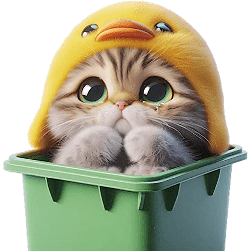 🥺 Стикер «Мяу утка» для Telegram