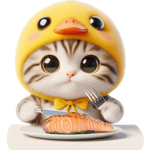 😋 Стикер «Мяу утка» для Telegram