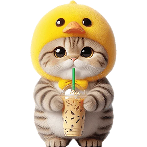 🧋 Стикер «Мяу утка» для Telegram