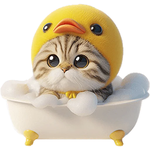 🛁 Стикер «Мяу утка» для Telegram