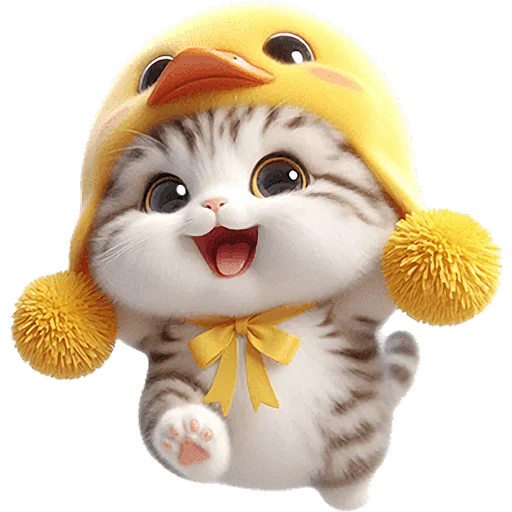 🥳 Стикер «Мяу утка» для Telegram