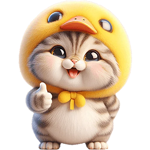 👍 Стикер «Мяу утка» для Telegram