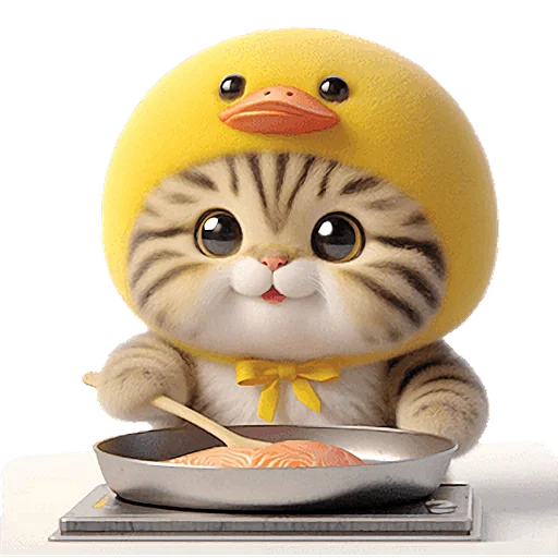 👩‍🍳 Стикер «Мяу утка» для Telegram