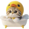 🛁 Эмодзи «Мяу утка» для Telegram