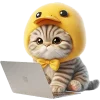 💻 Эмодзи «Мяу утка» для Telegram
