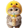🧋 Эмодзи «Мяу утка» для Telegram