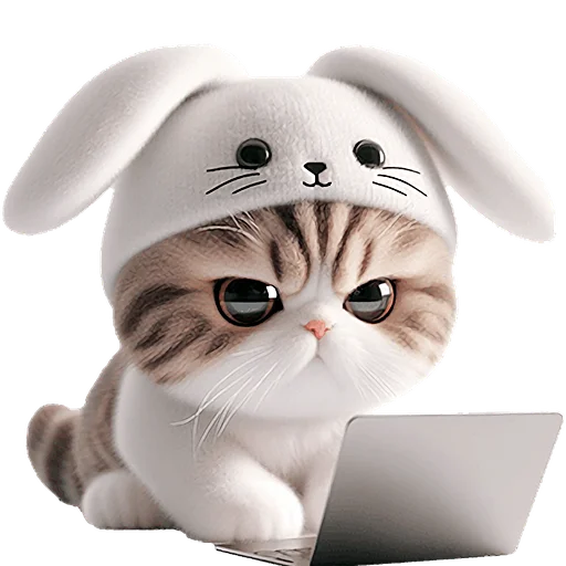 💻 Стикер «Мяу кролик» для Telegram