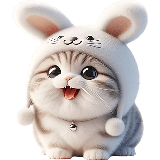 😆 Стикер «Мяу кролик» для Telegram