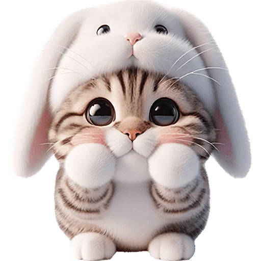 🤗 Стикер «Мяу кролик» для Telegram
